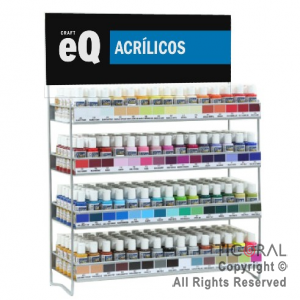 EXHIBIDOR ACRILICOS DECORATIVOS EQ (360 FRASCOS DE 50 CC)